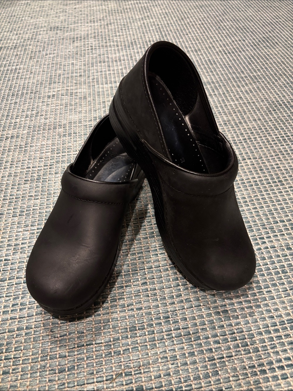 Dansko matte black clogs